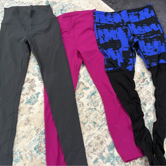 ALO Lululenon Yoga Leggings - Black, Pink, Blue - Picture 1 of 3